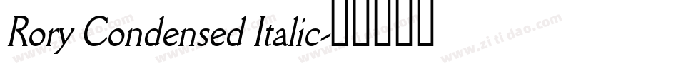 Rory Condensed Italic字体转换